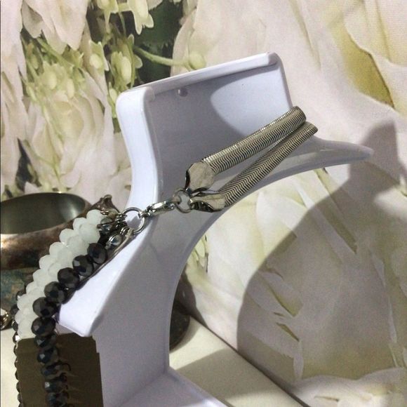 Vintage Erica Lyons Long Mixed Material Necklace Multi Strand NWT NOS - Picture 10 of 16